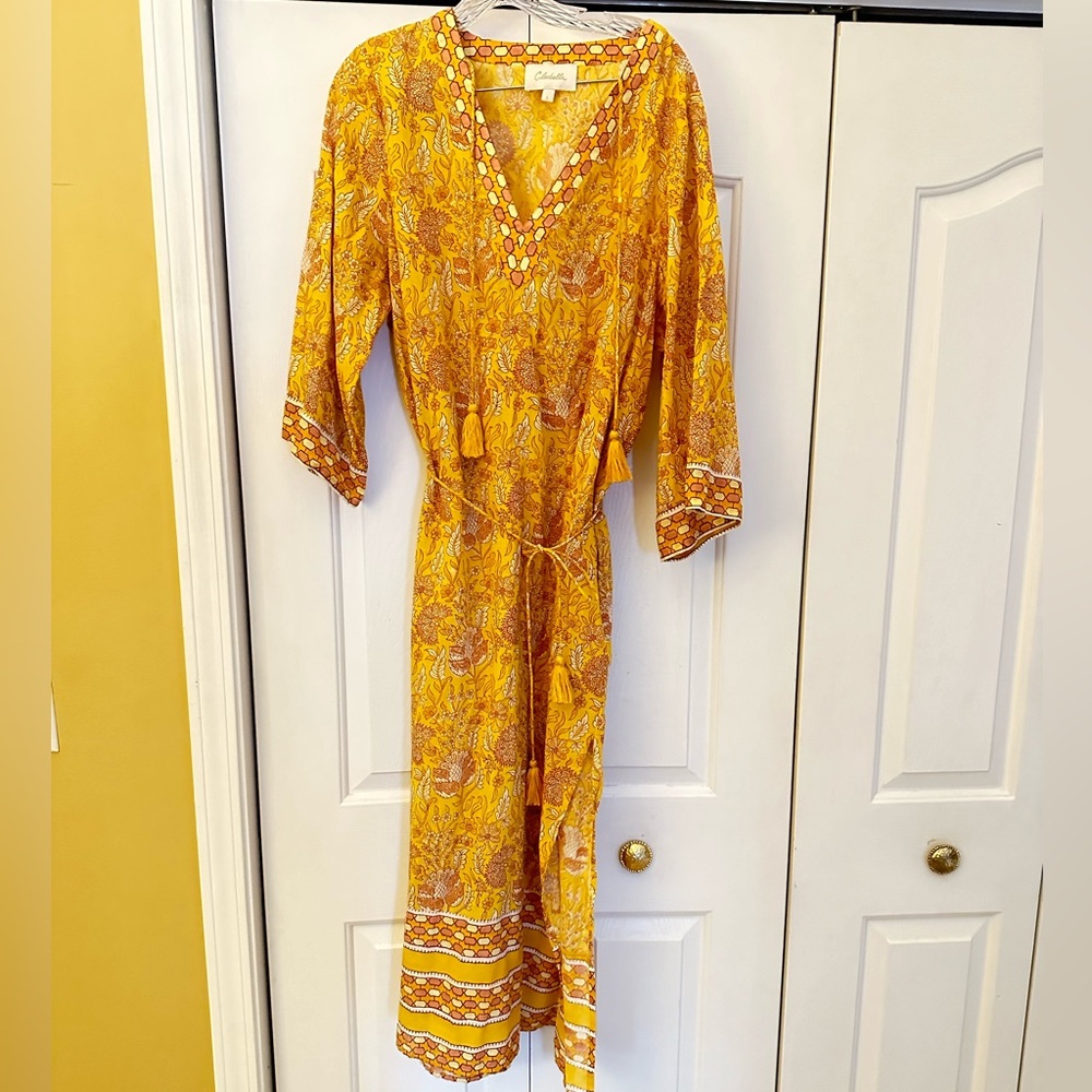 Cleobella caftan style dress with optional tie belt